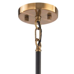 Boudreaux 26'' Wide 3-Light Chandelier - Matte Black with Antique Gold 4