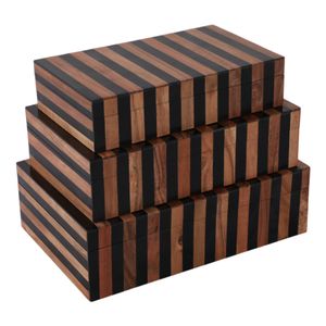 DEMPSEYBURN SET OF 3 BROWN BOXES 4 (IN) 7