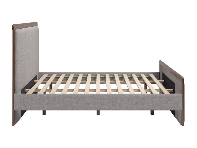 Somune King Bed Gray & Walnut 3