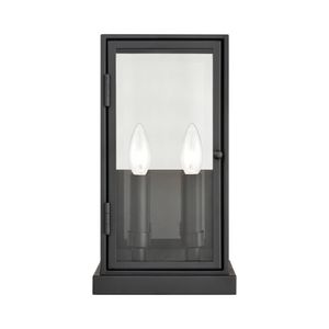 Foundation 13'' High 2-Light Outdoor Sconce - Matte Black 3