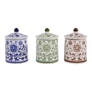 ADLERLEY SET OF 3 WHITE JARS 6 (IN) 1
