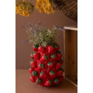 Ceramic Strawberries Vase 6