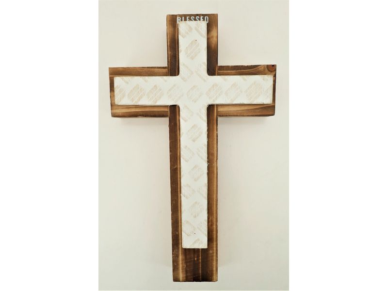 9" x 6" Blessed Wood Cross 1