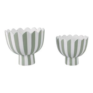 DENTONFIELD SET OF 2 WHITE PLANTER 8 (IN) 4