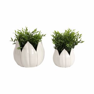 GENTRYWIND SET OF 2 WHITE PLANTER 8 (IN) 3