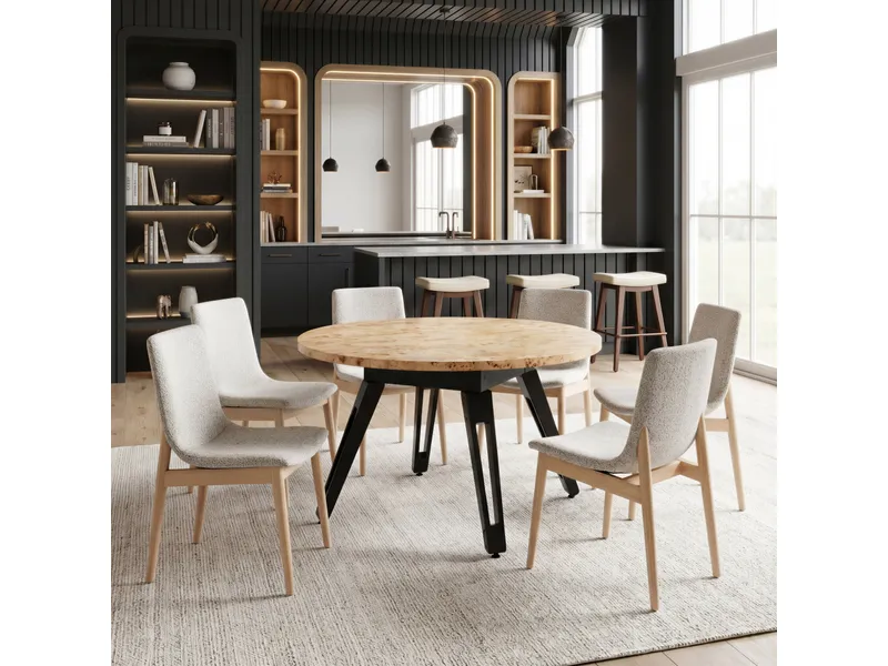 Divat Counter Stool Beige & Walnut 7
