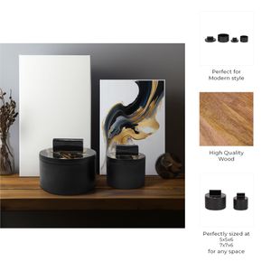 ELROYSIDE SET OF 2 BLACK BOXES 6 (IN) 10
