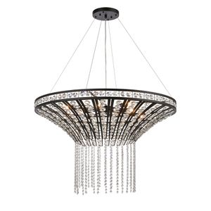 Fantania 36'' Wide 8-Light Chandelier - Matte Black 1