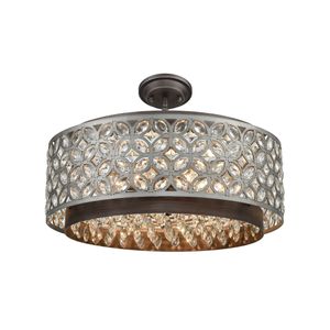 Rosslyn 22'' Wide 6-Light Chandelier - Weathered Zinc 6