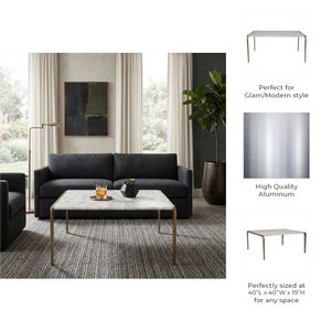 FINLEYLAKE GOLD COFFEE TABLE 19 (IN) 10