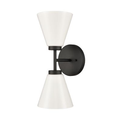 Houghton 15″ High 2-Light Vanity Light - Matte Black
