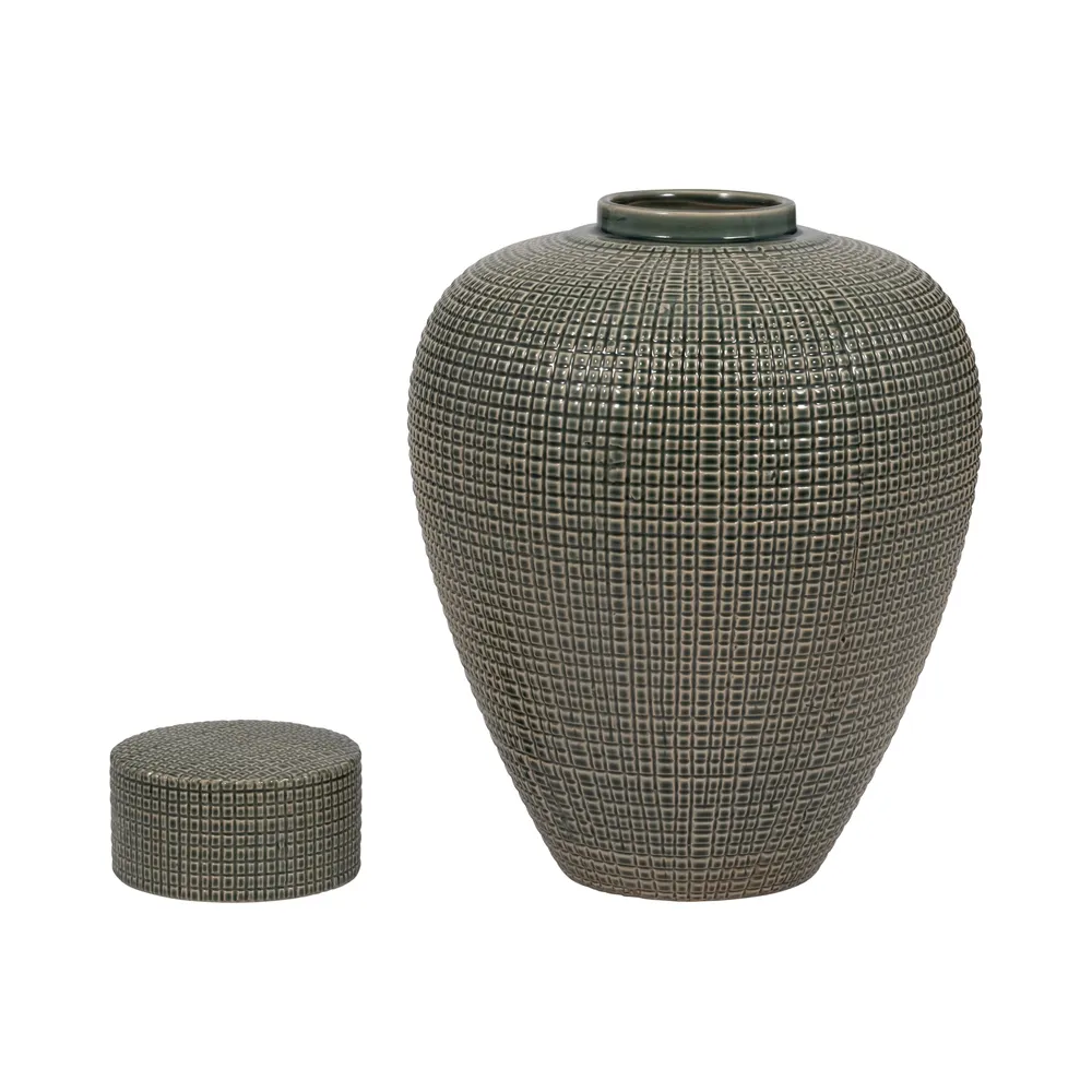 ELTONRIDGE GREEN VASE 15 (IN)