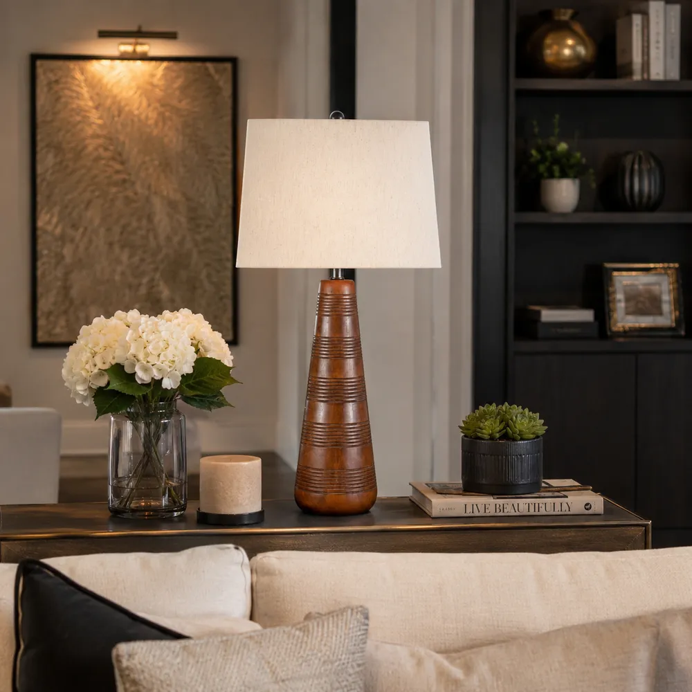 RAFEHAM BROWN LAMP 29 (IN)