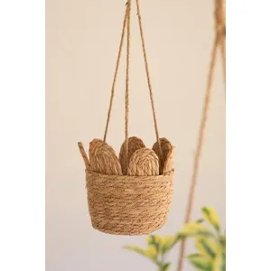 Woven Seagrass Hanging Planter Basket 4