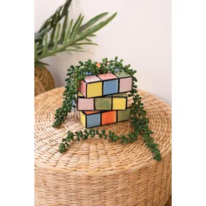 Ceramic Game Cube Bud Vase 1