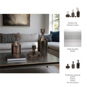 FALLONCREST SET OF 3 GOLD VASES 17 (IN) 10