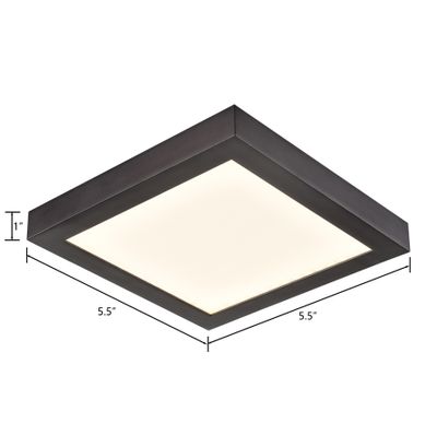 Titan 6″ Wide Integrated LED Down Light - Square Oil Rubbed Bronze