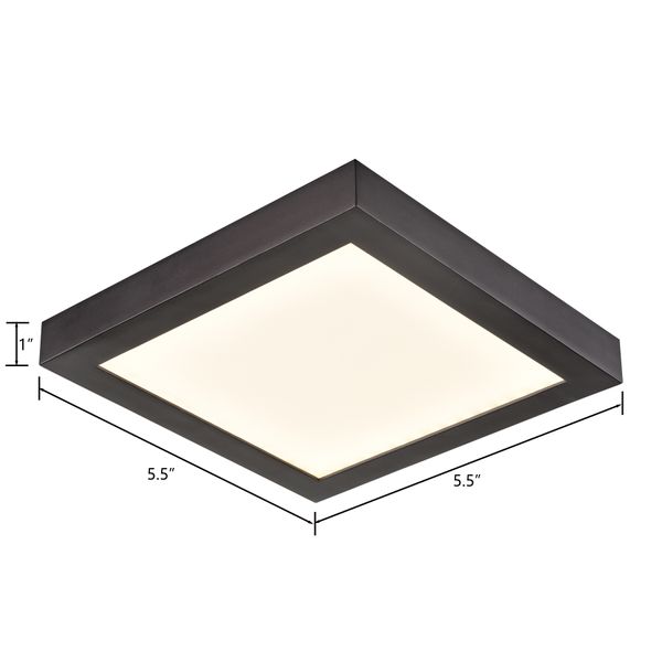 Titan 6'' Wide Integrated LED Down Light - Square Oil Rubbed Bronze