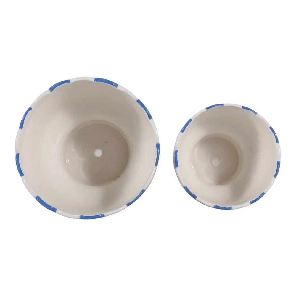 HARDYGROVE SET OF 2 BLUE PLANTER 7 (IN)
