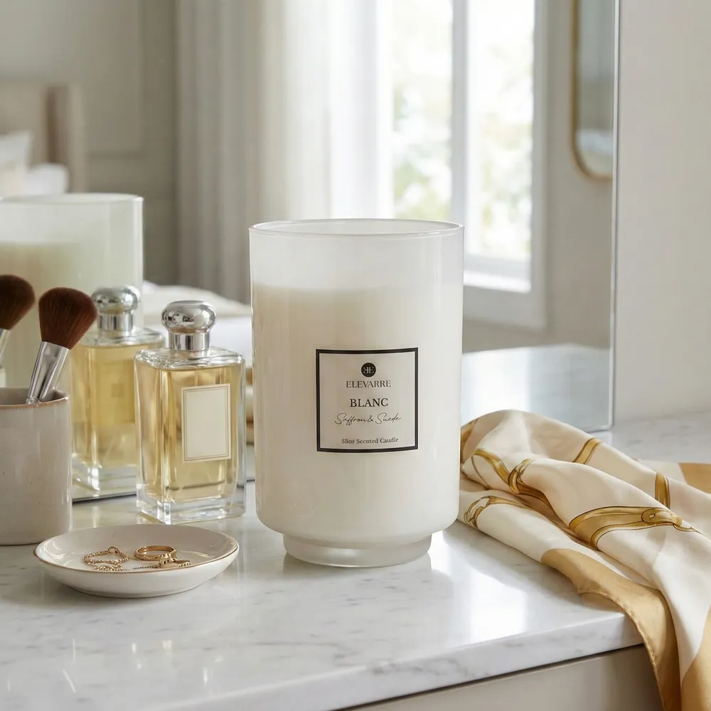 NATECLIFF BLANC SAFFRON & SUEDE CANDLE 10 (IN)