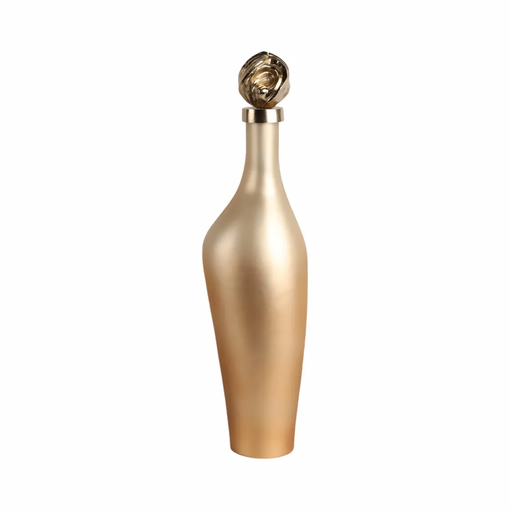 BAKERSHAW GOLD GLASS VASE 22 (IN)