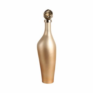 BAKERSHAW GOLD GLASS VASE 22 (IN) 5