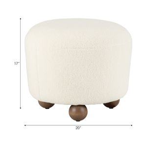 JADELAKE IVORY OTTOMAN 17 (IN) 9