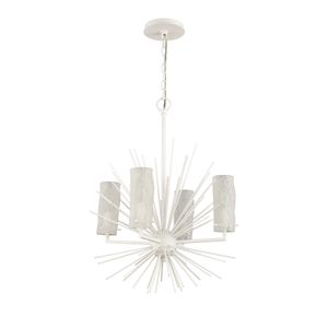 Sea Urchin 20'' Wide 4-Light Chandelier - White Coral 2