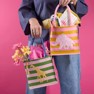 Elephant Stripe Reusable Itsy Bitsy Gift Bag 3
