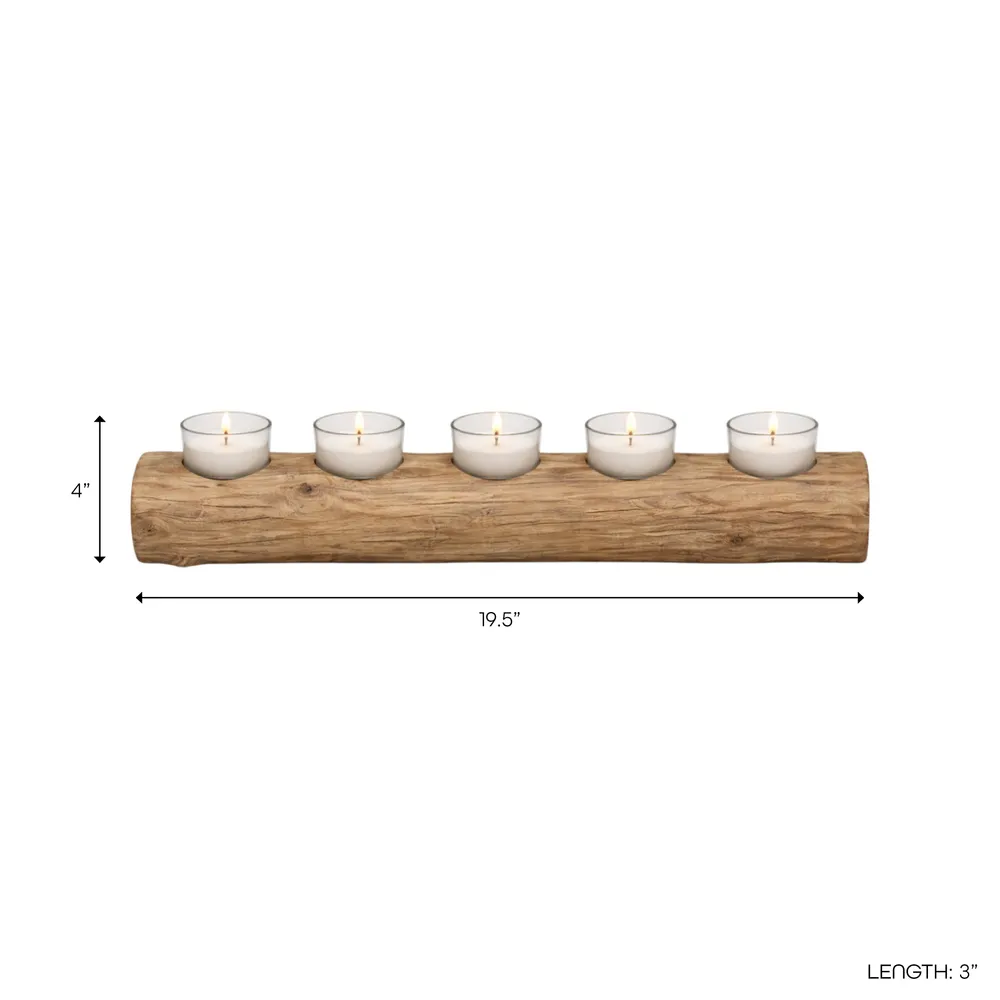 LUKEHAVEN BROWN TEALIGHT HOLDER 5 (IN)