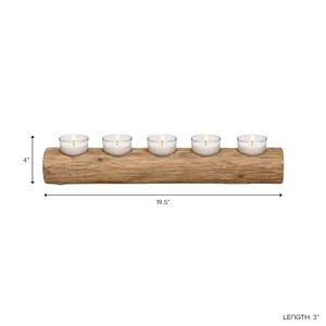 LUKEHAVEN BROWN TEALIGHT HOLDER 5 (IN) 9