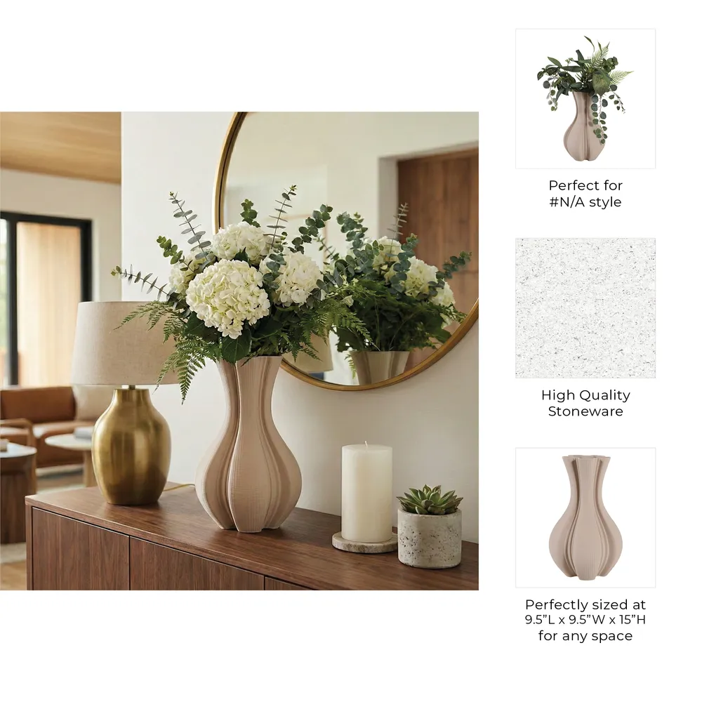 DREWROSE IVORY VASE 15 (IN)