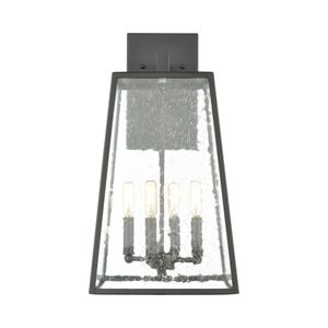 Meditterano 22'' High 4-Light Outdoor Sconce - Matte Black 2