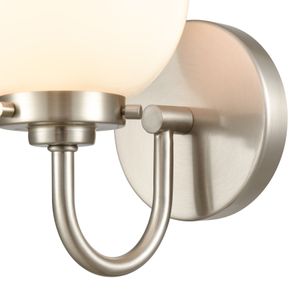 Fairbanks 8.5'' High 1-Light Sconce - Brushed Nickel and Opal 6