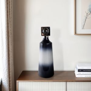 HADLEYHAM BLUE GLASS VASE 21 (IN) 2