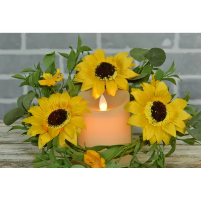 Sunflower Garden 4.5in Candle Ring