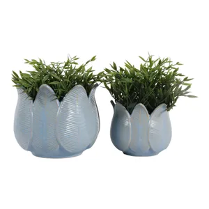 BRADYRIDGE SET OF 2 BLUE PLANTER 7 (IN) 3