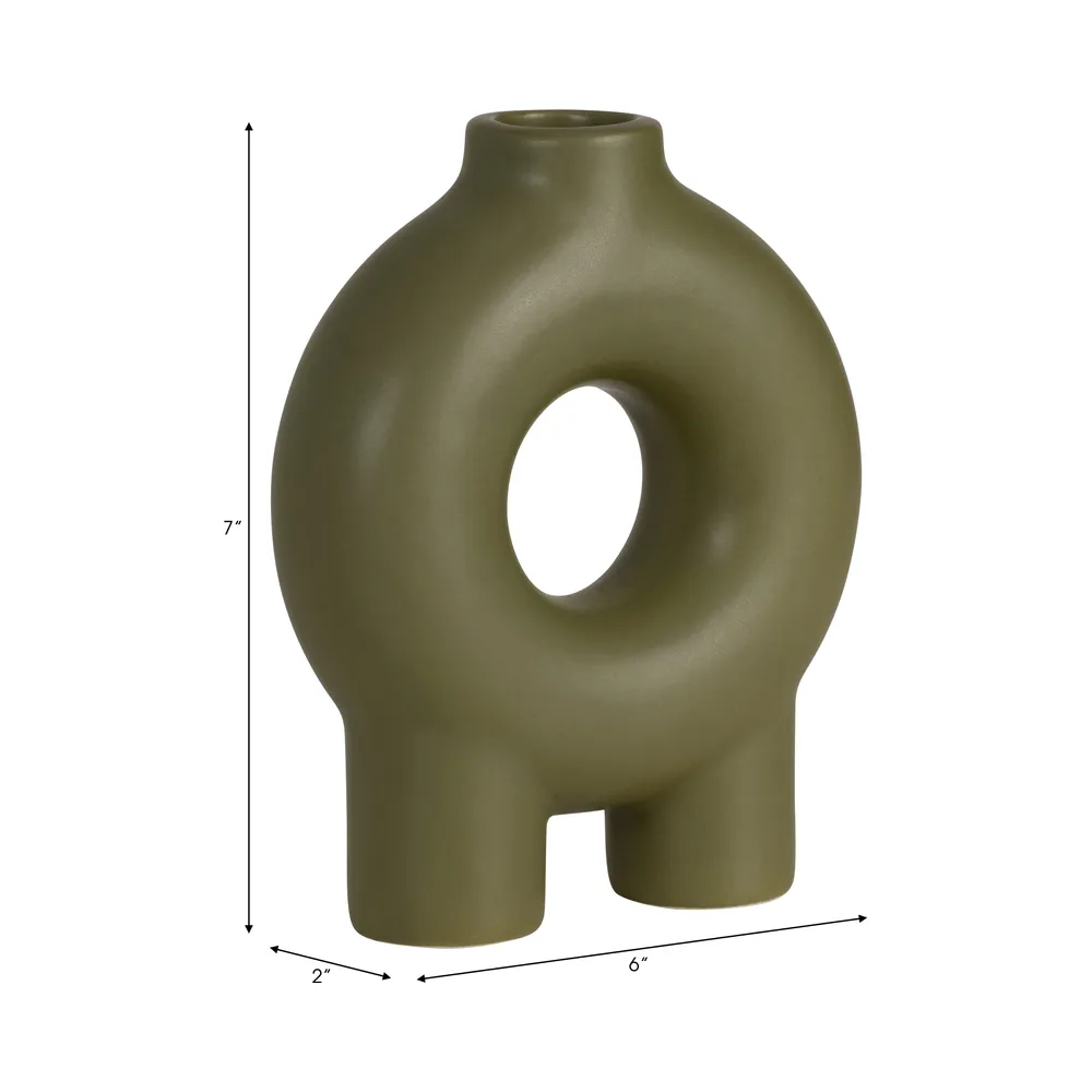 DOYLEBURN GREEN VASE 7 (IN)