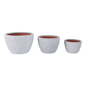 BYRONHAM SET OF 3 WHITE PLANTER 10 (IN) 3