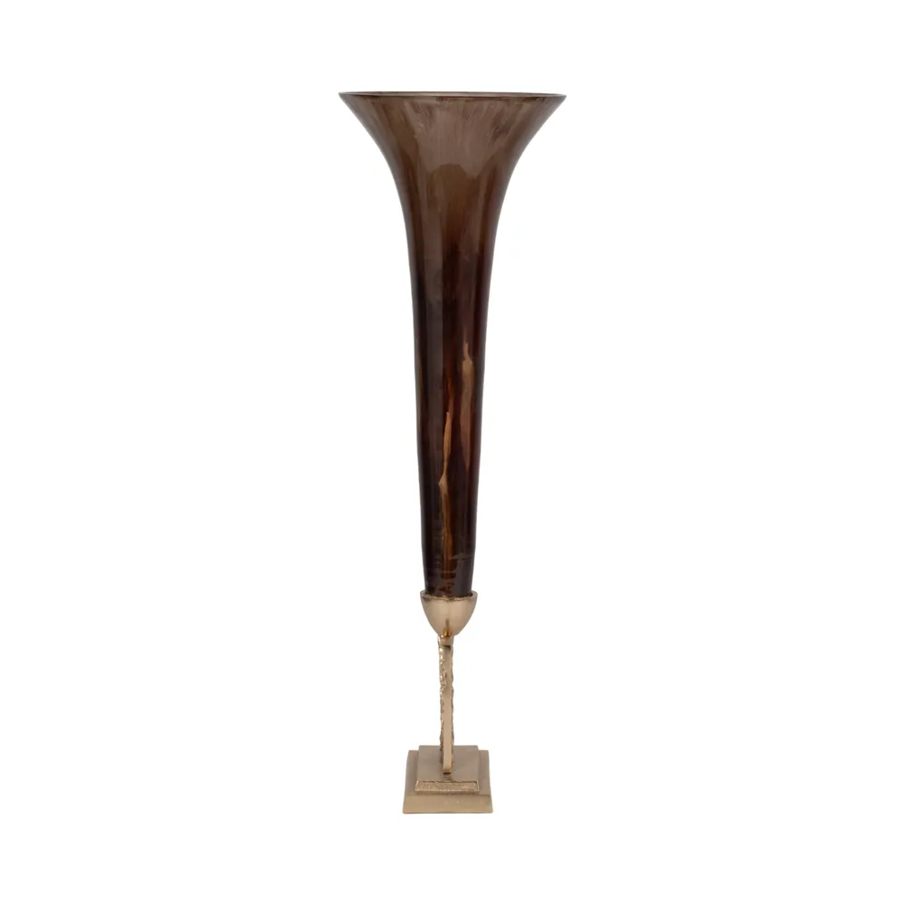 ATLASMILL BRONZE GLASS VASE 31 (IN)