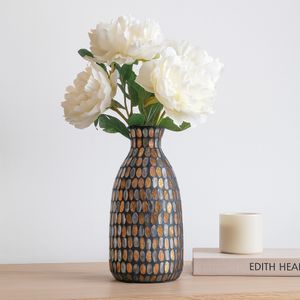 WALTONOAK BRONZE GLASS VASE 9 (IN) 9