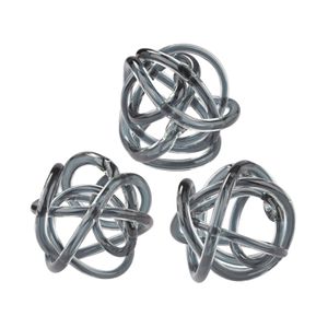 Glass Knot - Set of 3 Gray 2