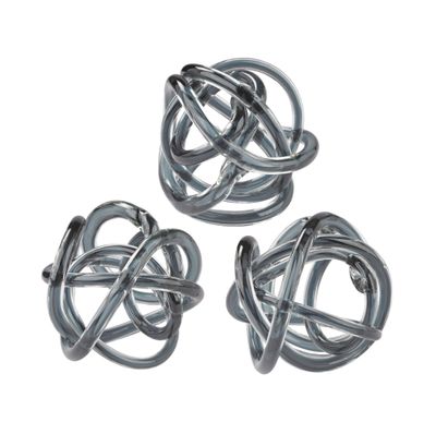 Glass Knot - Set of 3 Gray