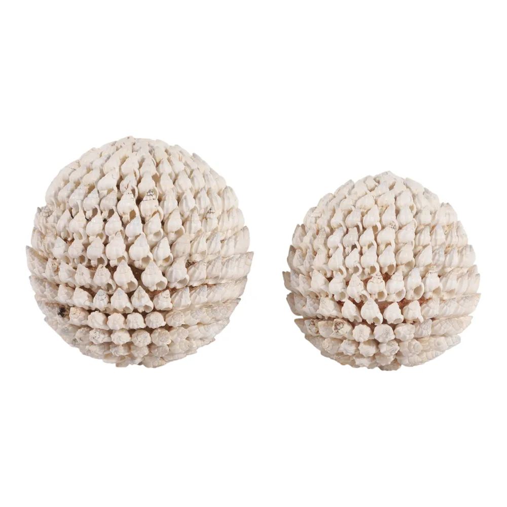 BREERIDGE SET OF 2 IVORY ORBS 5 (IN)