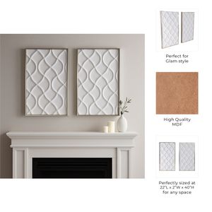 HAWLEYHAM SET OF 2 WHITE ART 40 (IN) 9