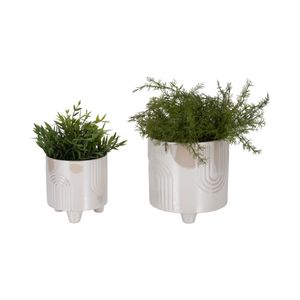 JASPERWAY SET OF 2 IVORY PLANTER 8 (IN) 3