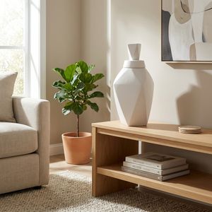 HALTONWORTH WHITE VASE 19 (IN) 11