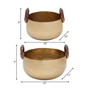 ORIONBURN SET OF 2 GOLD BOWLS 9 (IN) 7