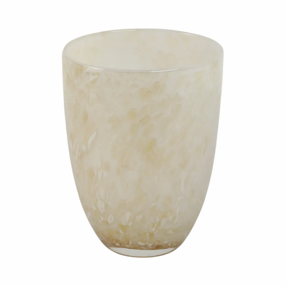 GORTONMOOR IVORY GLASS VASE 9 (IN)