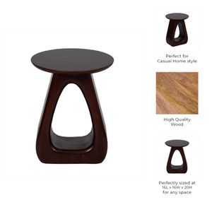20" CUT-OUT BASE ACCENT TABLE, WALNUT 8